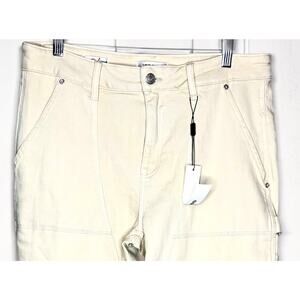 Cream Carpenter Pants Utility Straight Leg Neutral Size 31 NWT